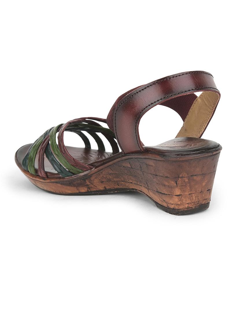 women solid back strap wedges - 22030145 - Standard Image - 3
