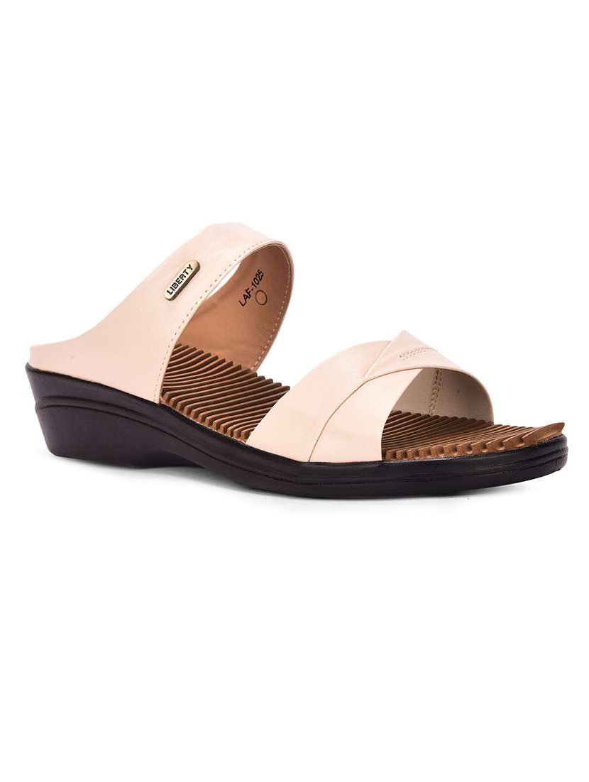 women solid  slip on wedge