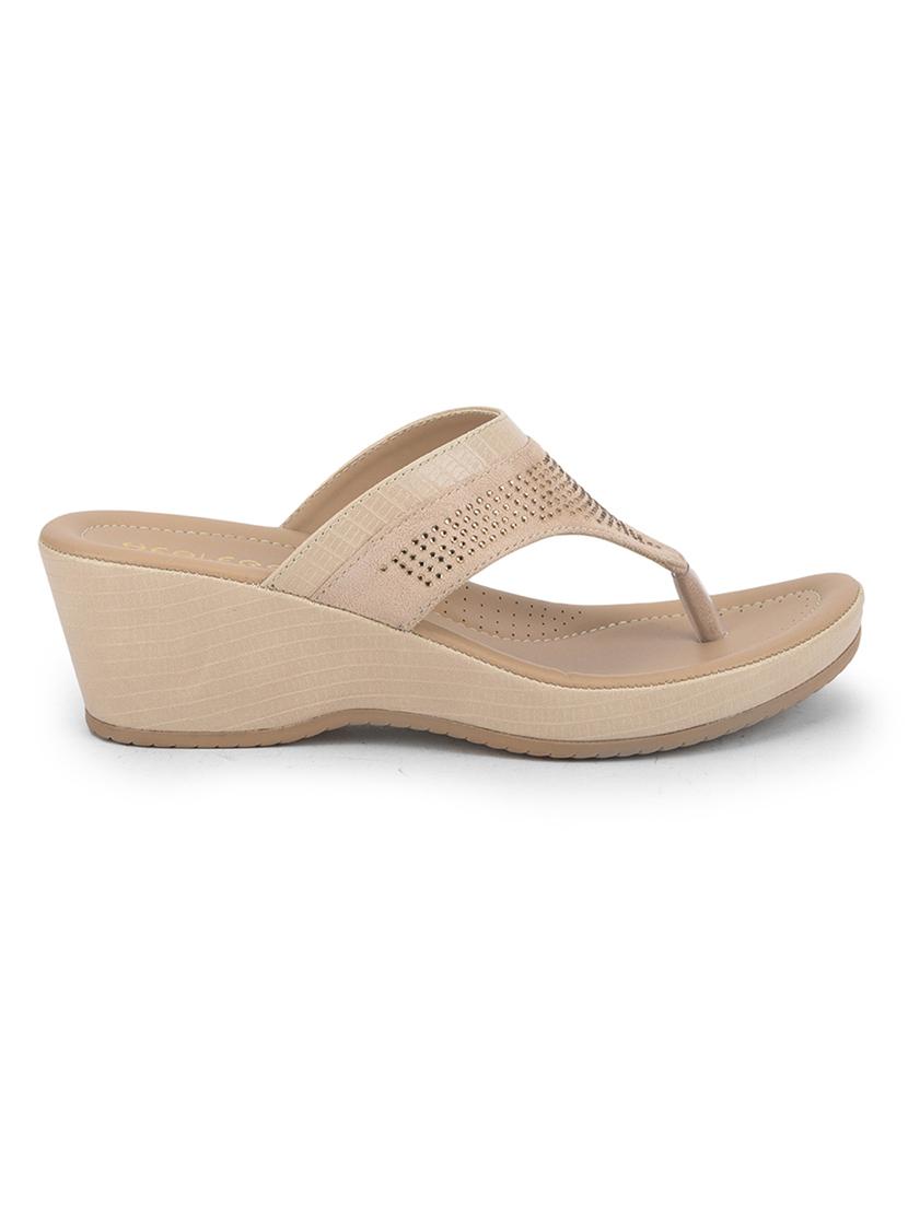 women solid slip on wedges - 22030158 - Standard Image - 5
