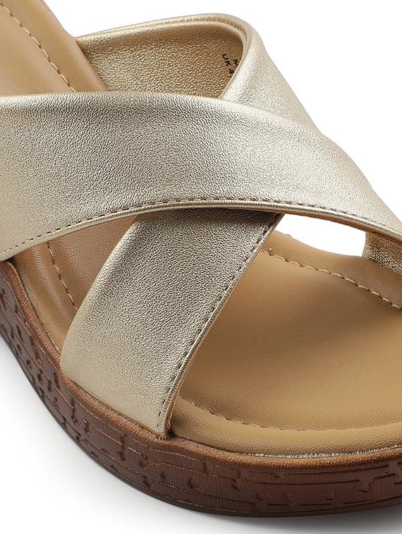 women solid slip on wedge - 22030171 - Standard Image - 5