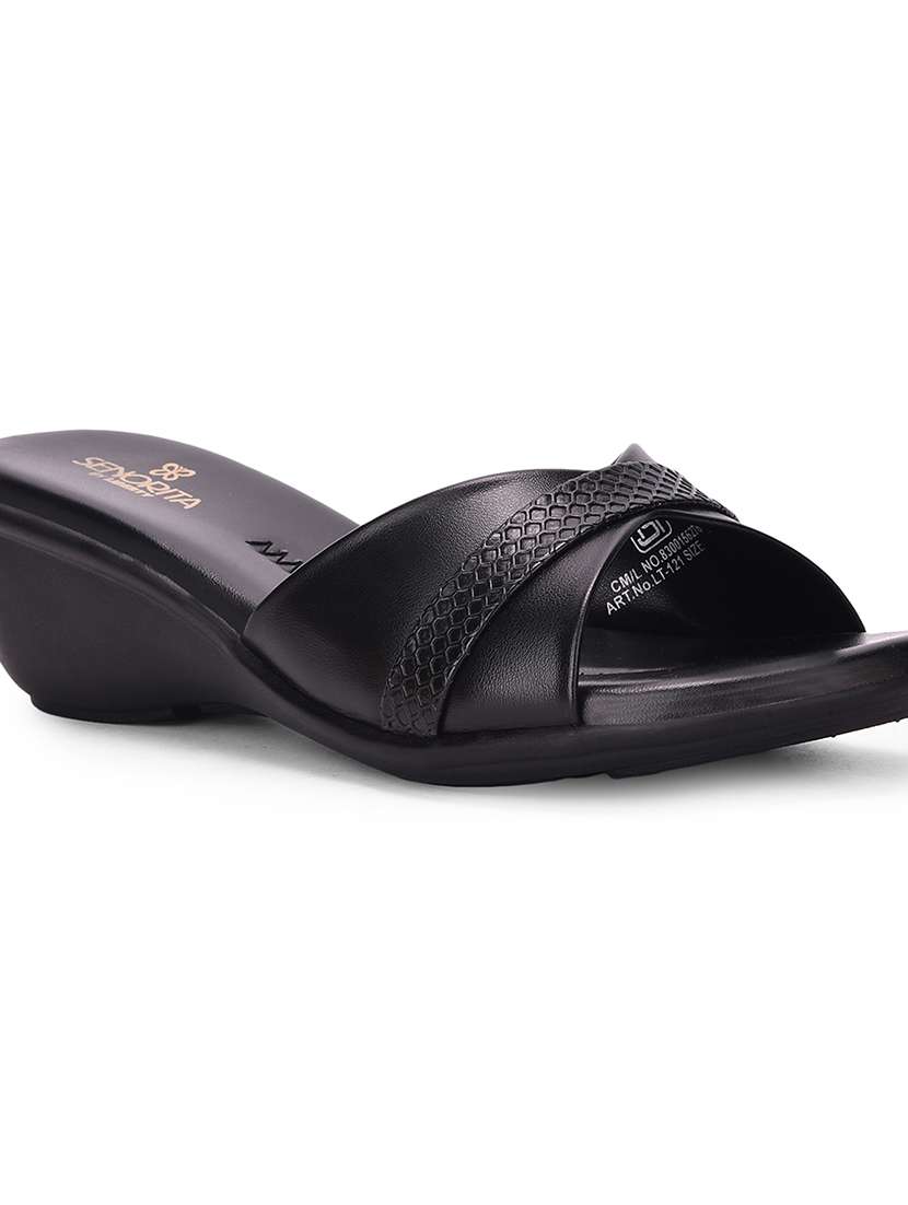 women solid slip on wedge - 22030176 -  Standard Image - 5