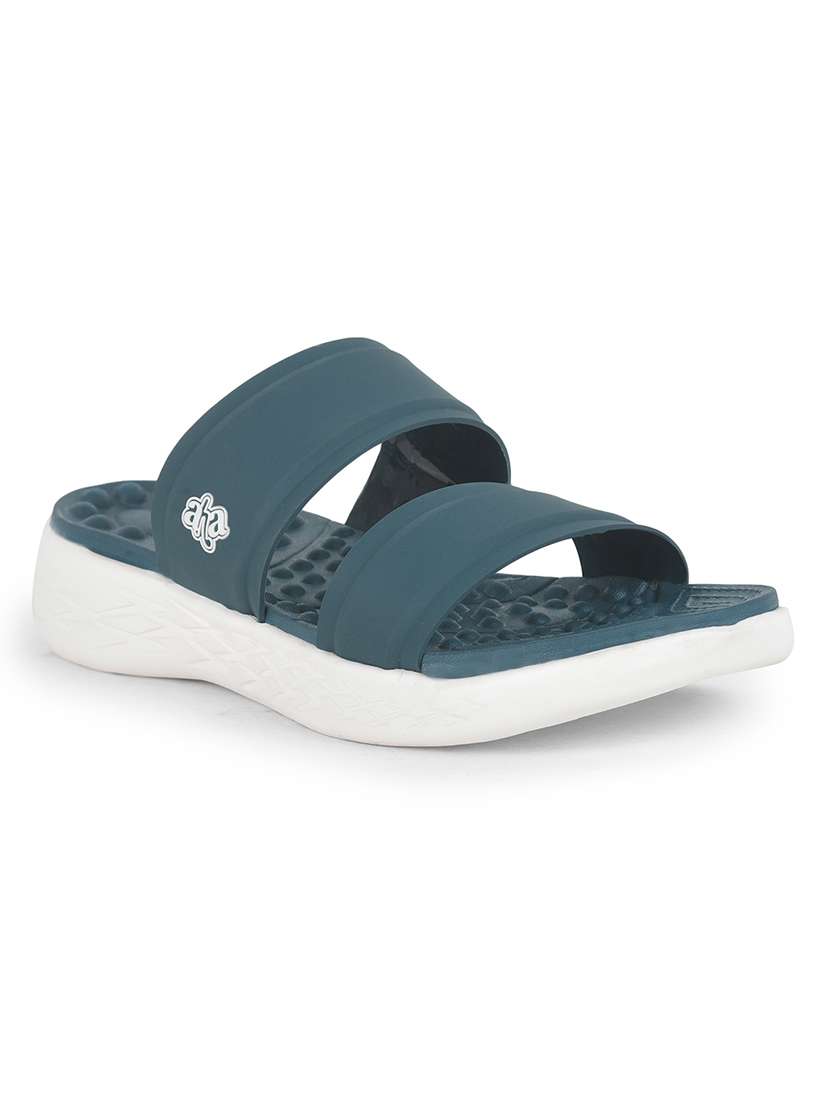 women solid slip on slides