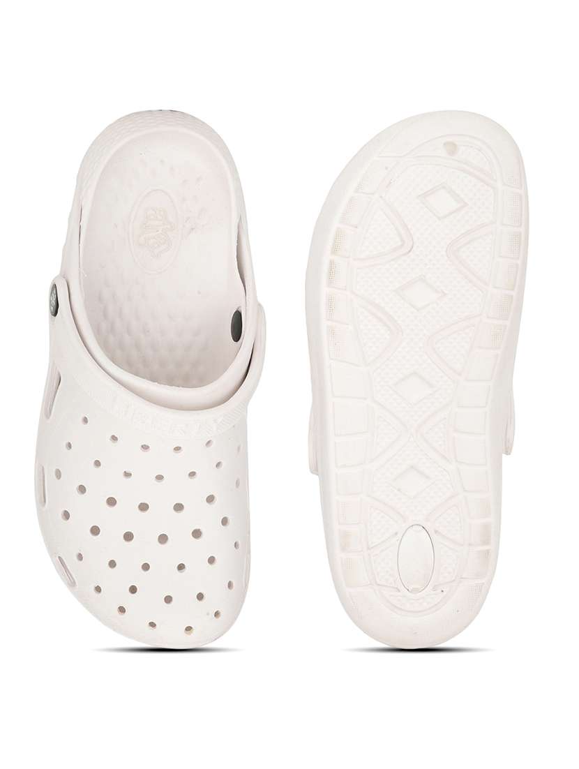 women white solid slip on clogs - 22030180 -  Standard Image - 5