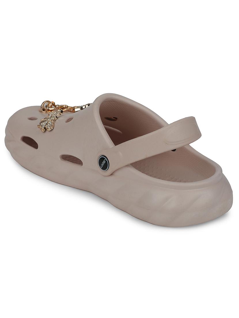 beige embellished slip-on clogs - 22030186 - Standard Image - 3