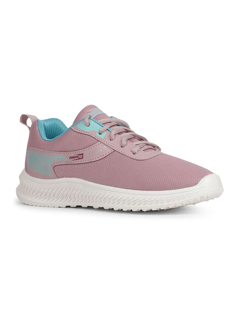 women pink solid sports shoe