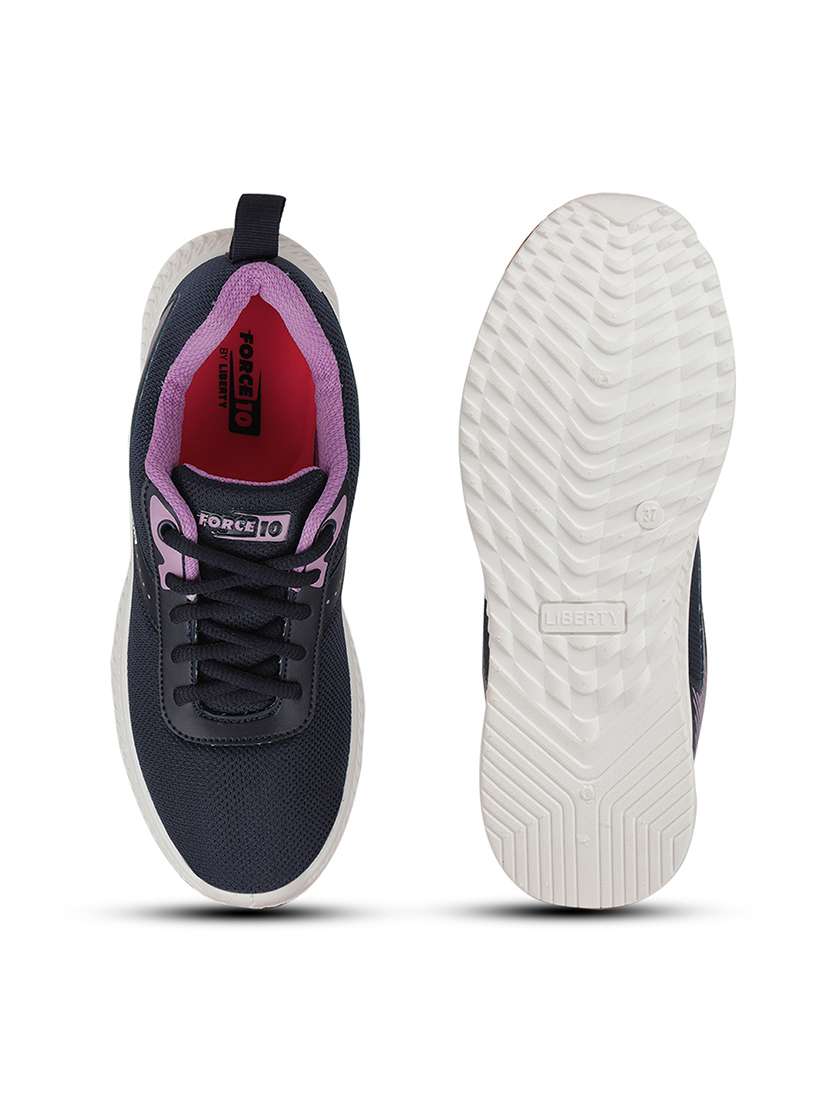 women navy blue lace up sports shoe - 22030218 -  Standard Image - 3