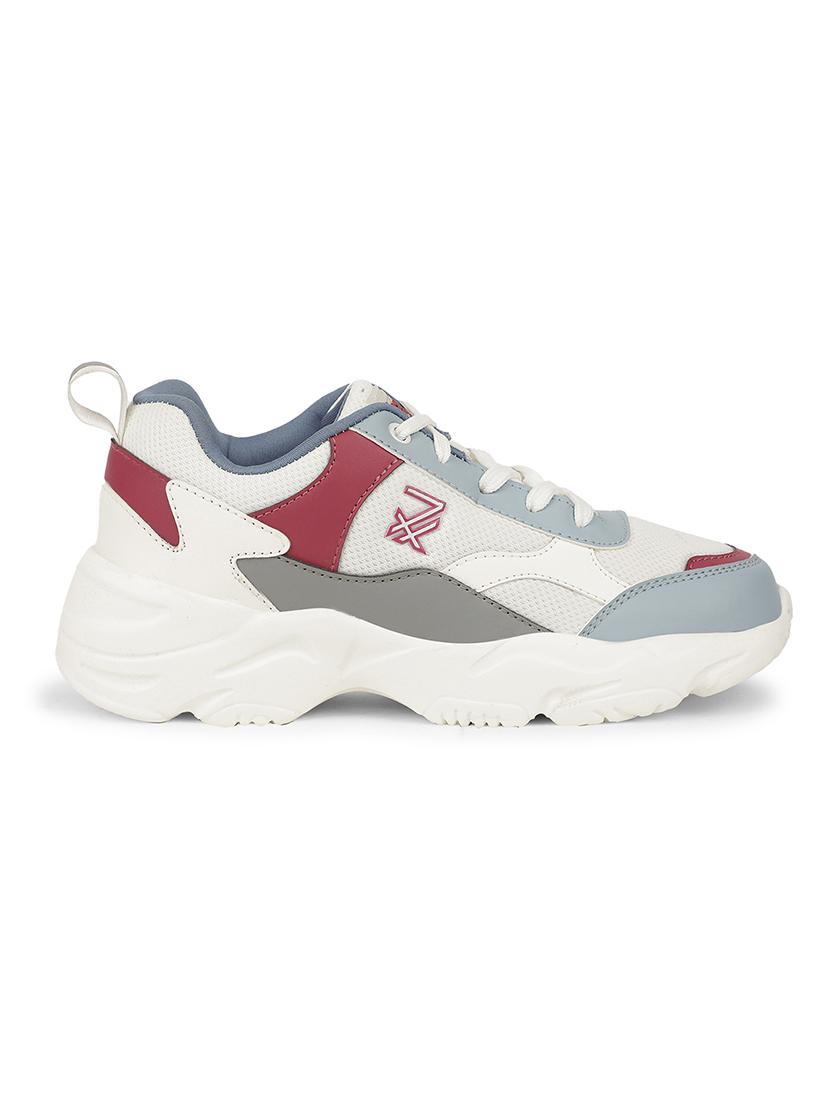 women white color blocked lace up sneaker - 22030219 - Standard Image - 5