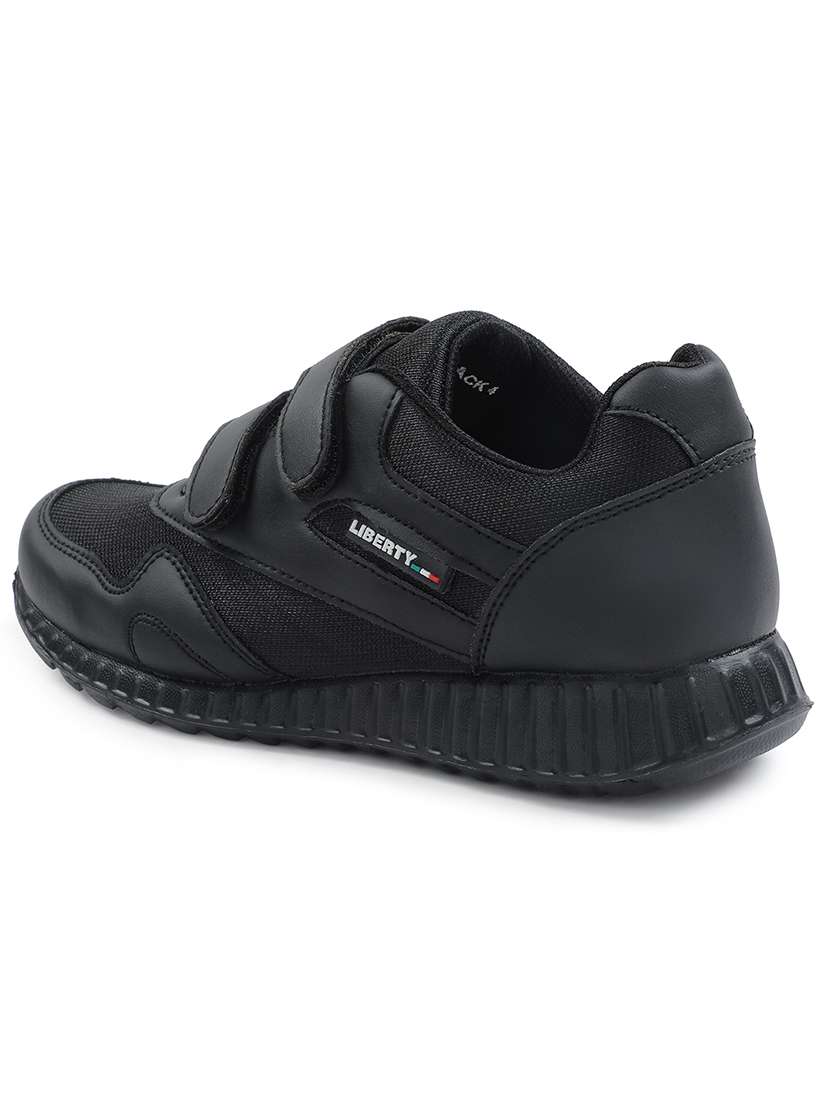 kids solid velcro unfiorm shoes - 22030236 -  Standard Image - 3