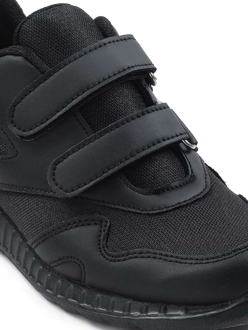 kids solid velcro unfiorm shoes - 22030236 -  Standard Image - 5