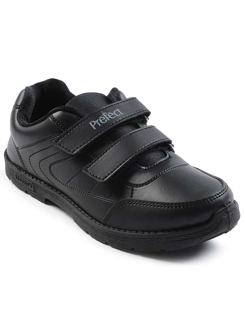 boys solid velcro uniform shoes - 22030260 -  Standard Image - 3