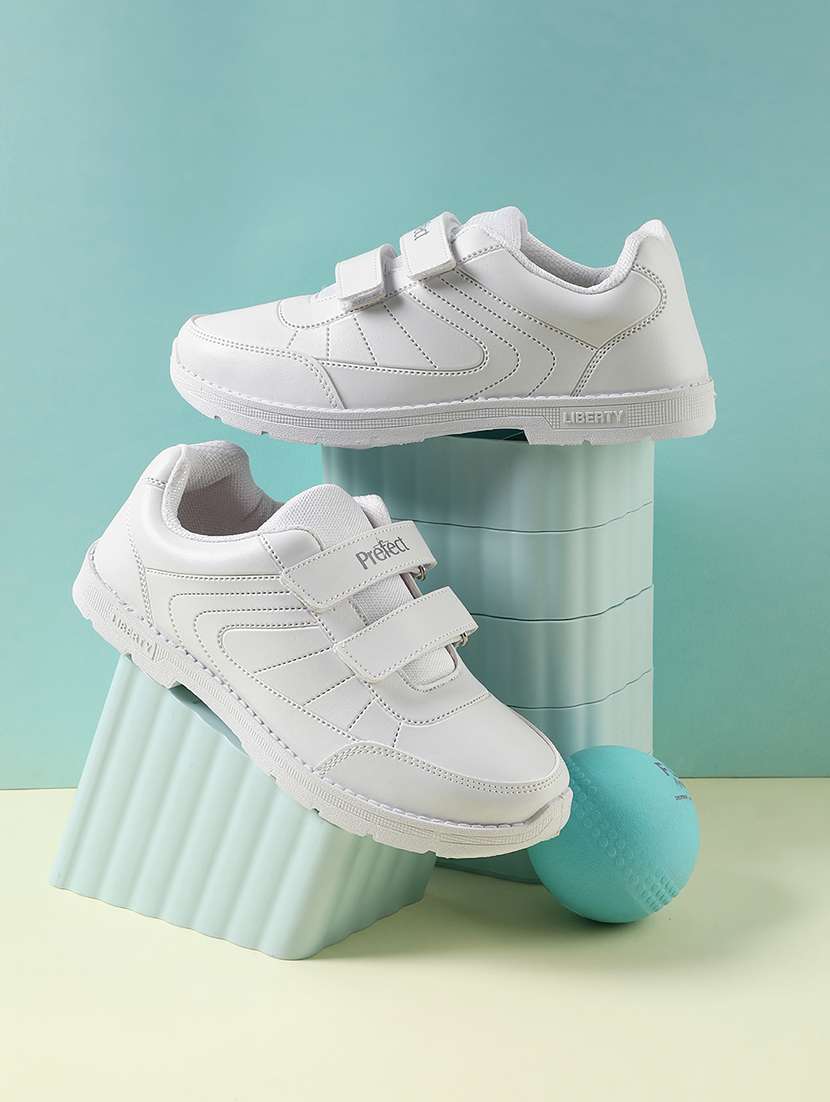 boys solid velcro uniform shoes