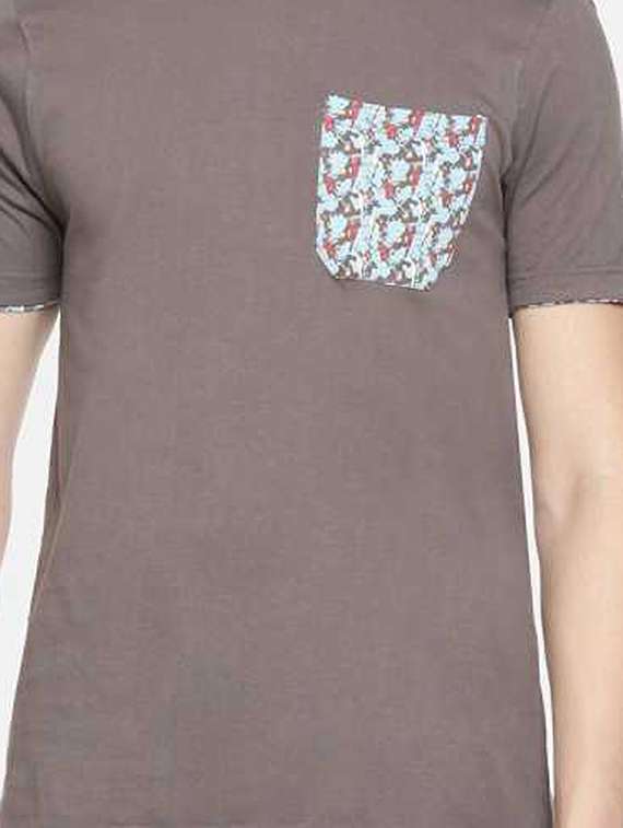 men placement print short sleeve regular fit t-shirt - 22030278 -  Standard Image - 3
