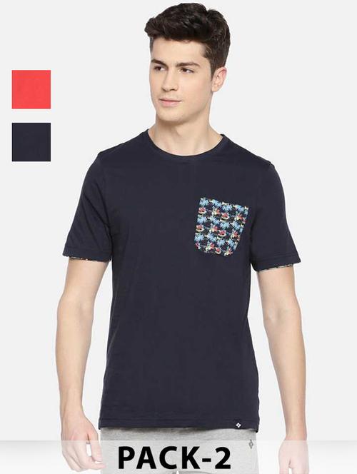 men pack of 2 printed short sleeve t-shirt - 22030279 - Standard Image - 0