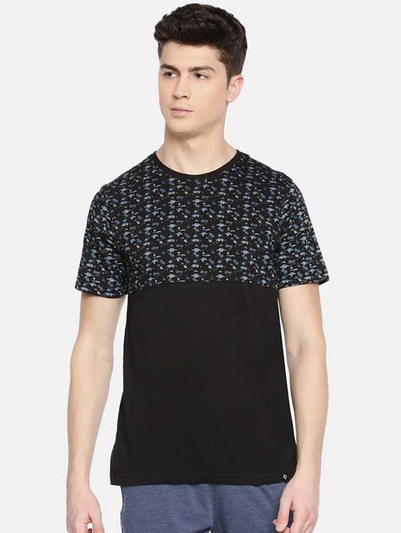 men chest print short sleeve regular fit t-shirt - 22030285 -  Zoom Image - 0