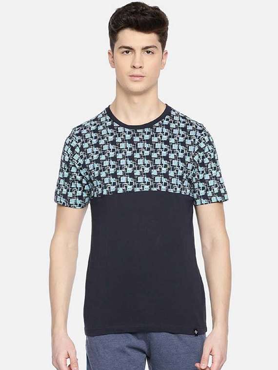 men chest print short sleeve regular fit t-shirt - 22030286 - Zoom Image - 0