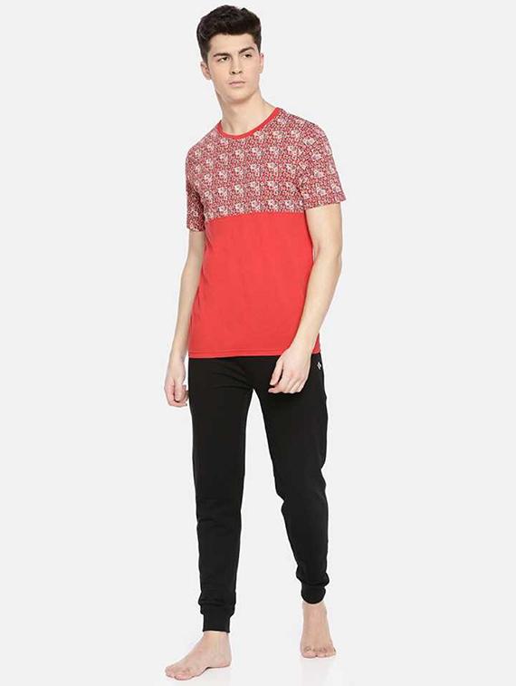 men chest print short sleeve regular fit t-shirt - 22030287 - Standard Image - 3