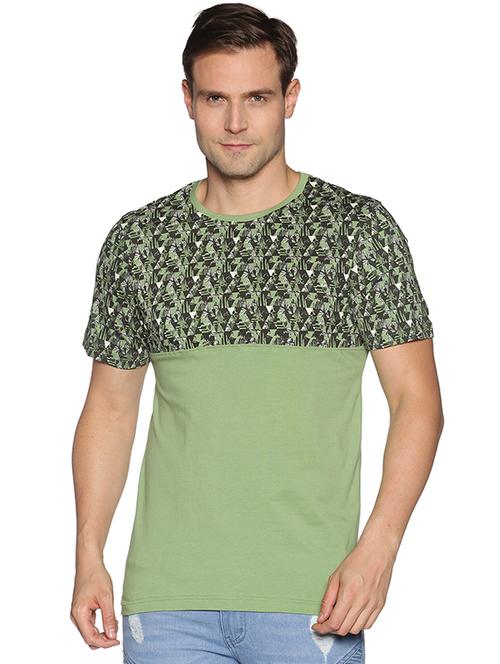 men chest print short sleeve regular fit t-shirt - 22030289 -  Standard Image - 0