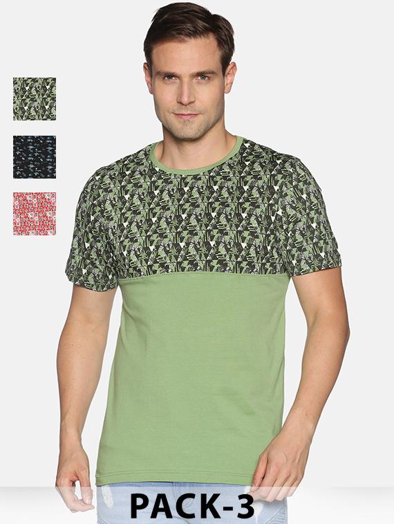 men pack of 3 printed short sleeve t-shirt - 22030293 -  Zoom Image - 0