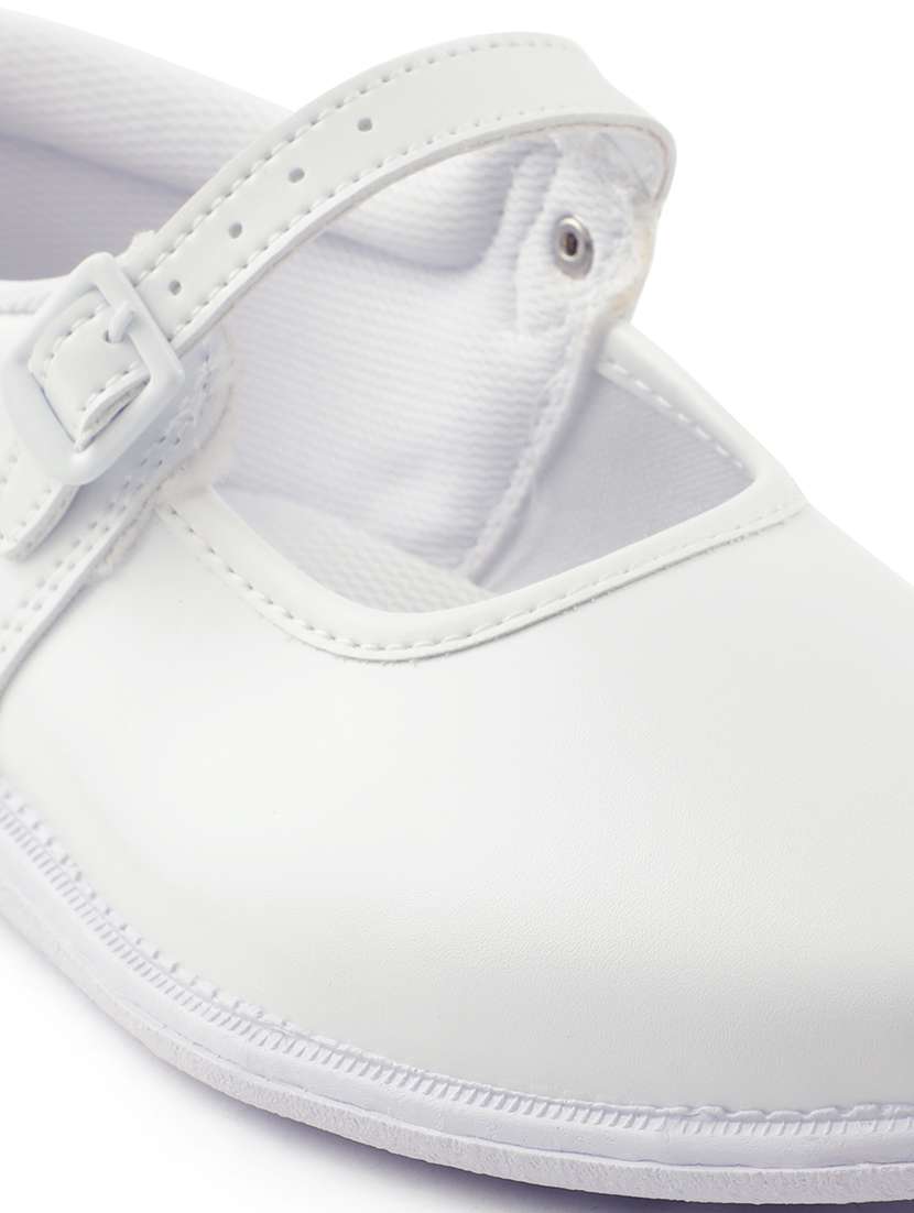 Girls Solid Buckle Uniform Shoes - 22030316 -  Standard Image - 5