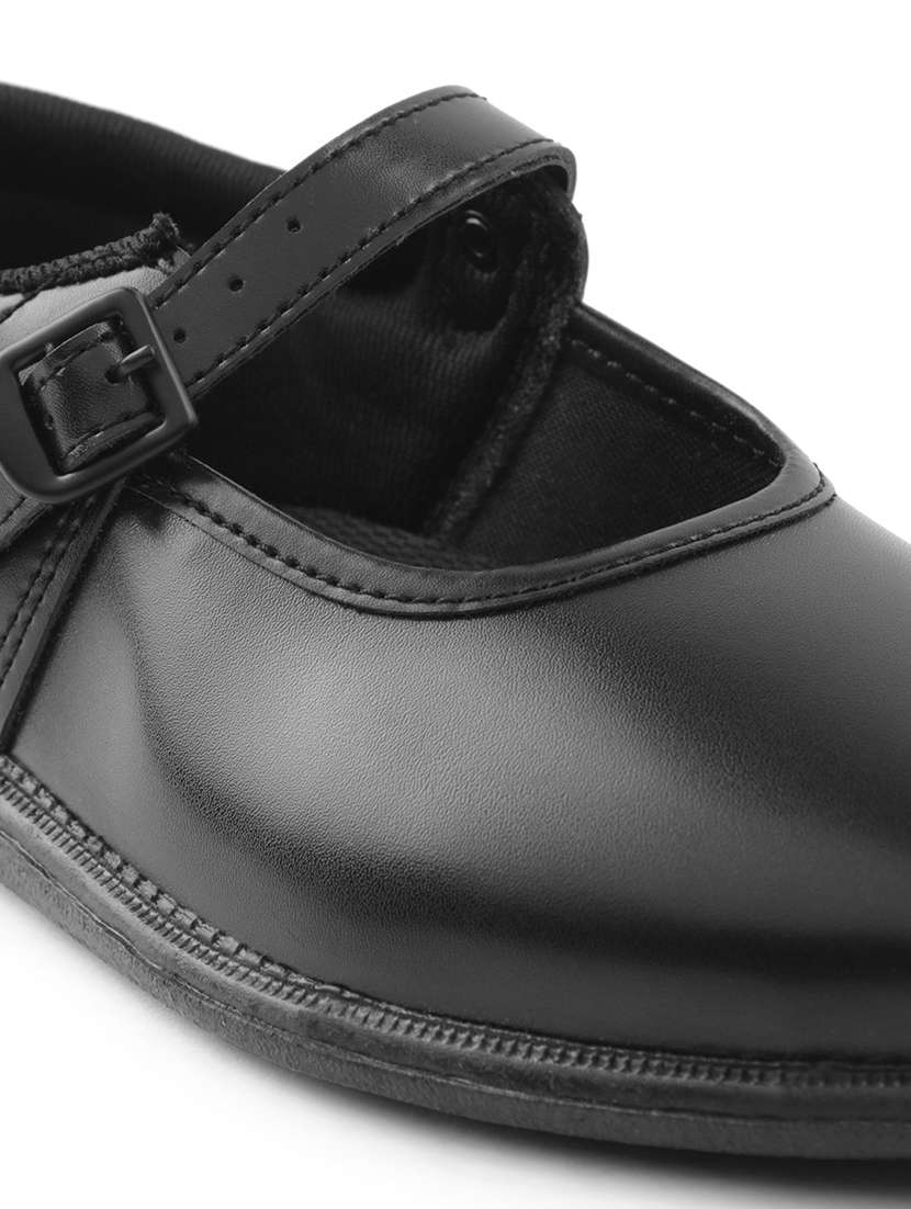 girls solid buckle unfiorm shoes - 22030317 -  Standard Image - 5