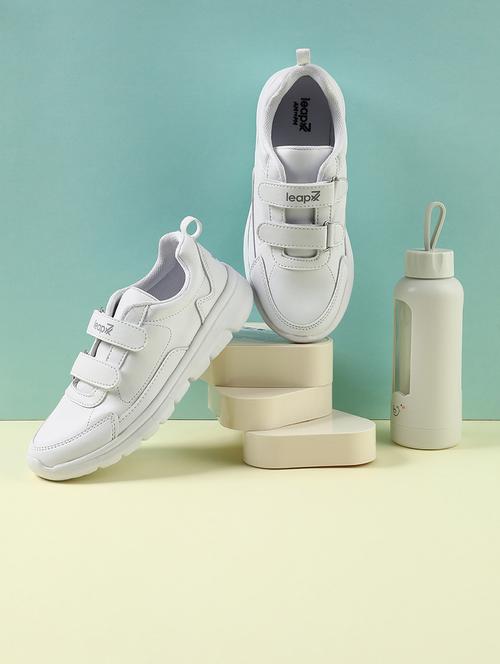 boys solid velcro uniform shoes - 22030333 - Standard Image - 0