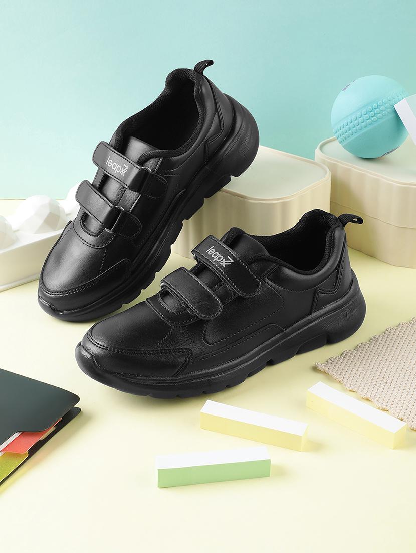 boys solid velcro uniform shoes - 22030334 - Zoom Image - 0