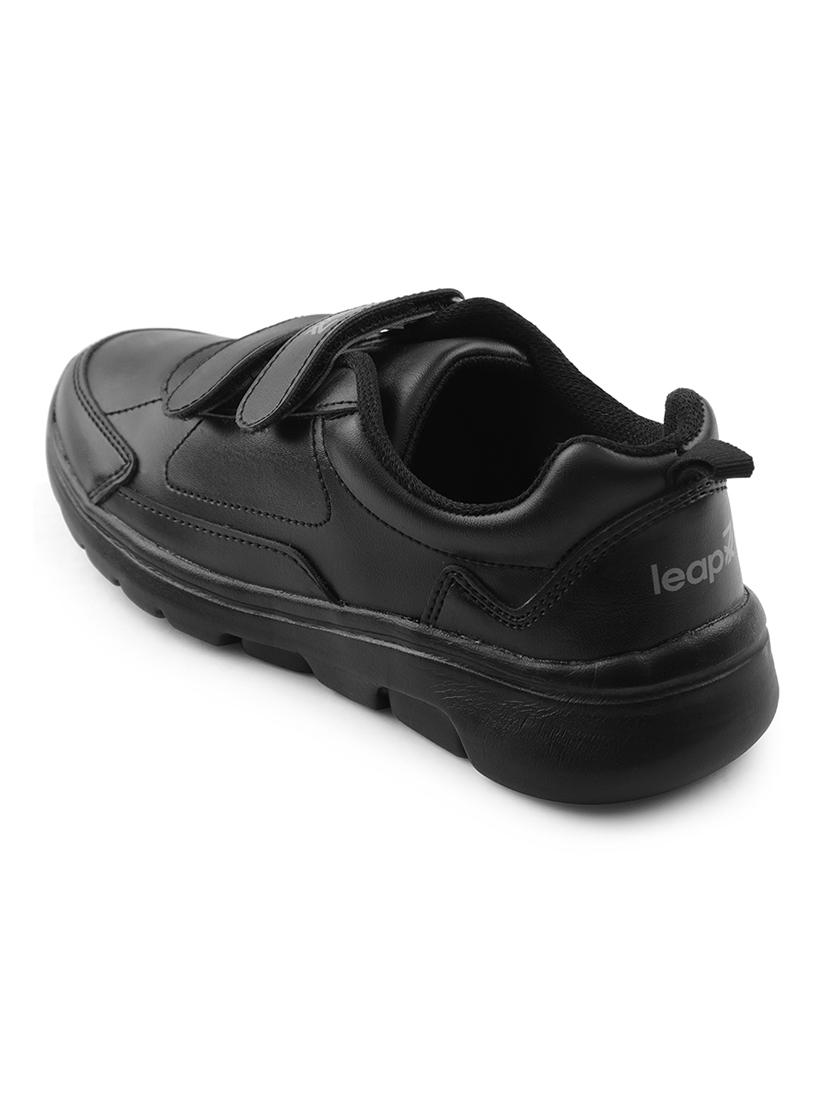 boys solid velcro uniform shoes - 22030334 - Standard Image - 3