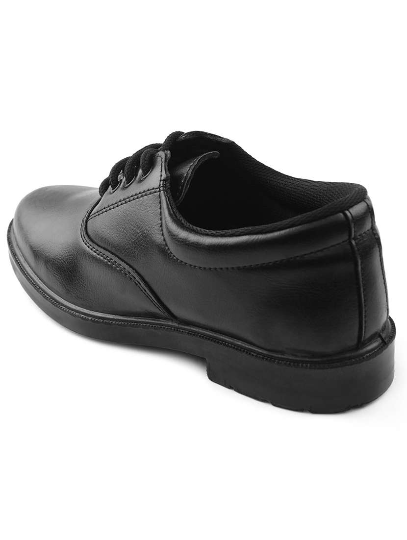 boys solid lace up uniform shoes - 22030359 -  Standard Image - 3