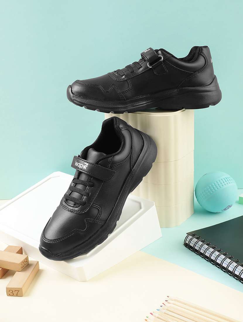 boys solid velcro uniform shoes