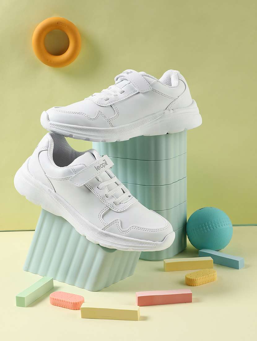 boys solid velcro uniform shoes