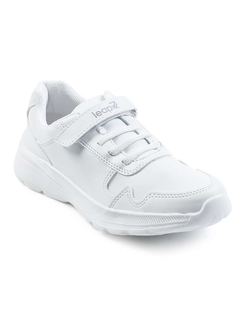 boys solid velcro uniform shoes - 22030379 -  Standard Image - 3