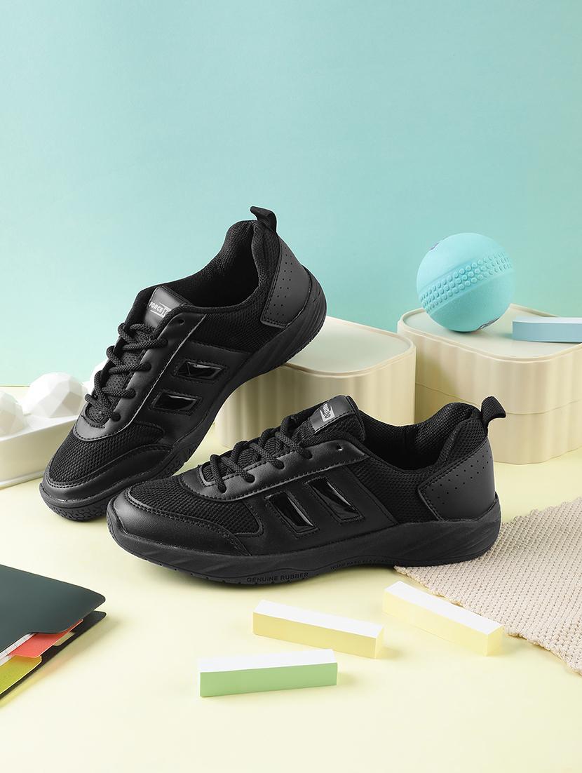 kids solid lace up uniform shoes - 22030381 -  Zoom Image - 0