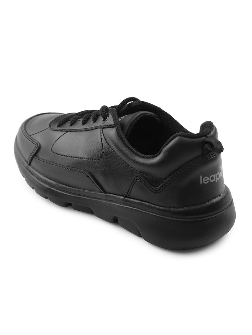 boys solid lace up uniform shoes - 22030385 - Standard Image - 3