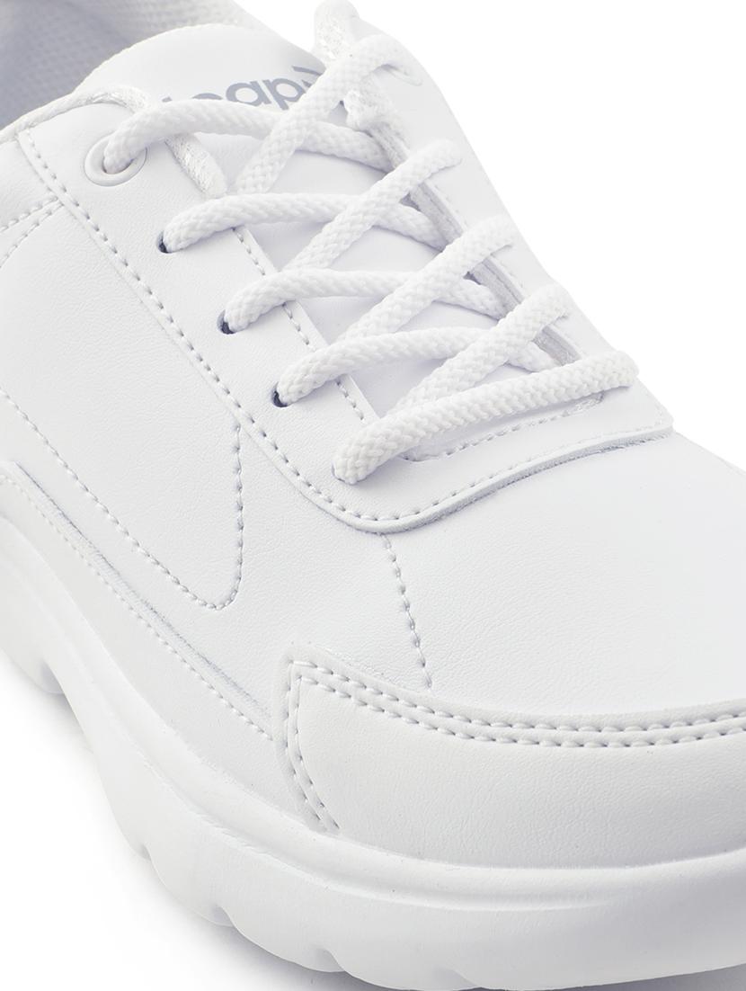 boys solid lace up uniform shoes - 22030386 - Standard Image - 5