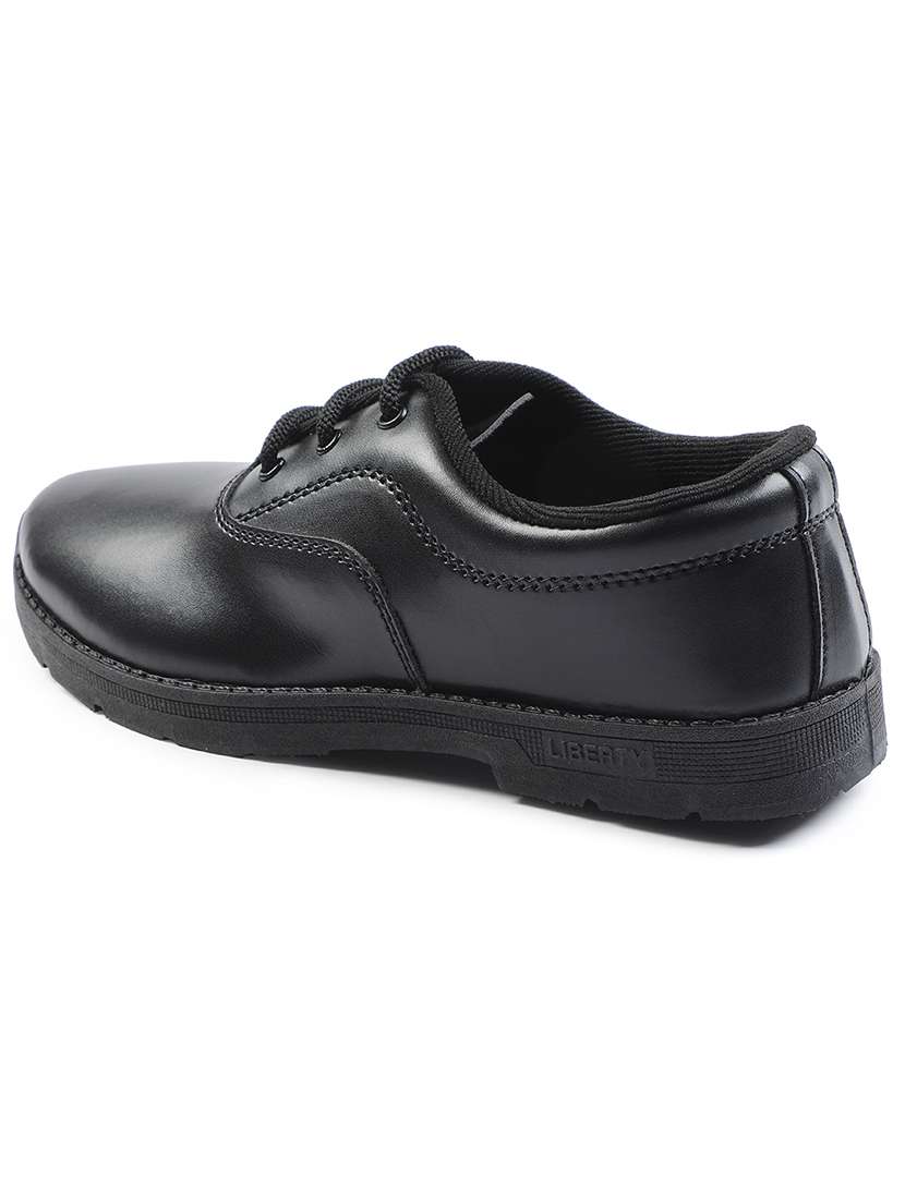 boys solid lace up uniform shoes - 22030401 -  Standard Image - 3