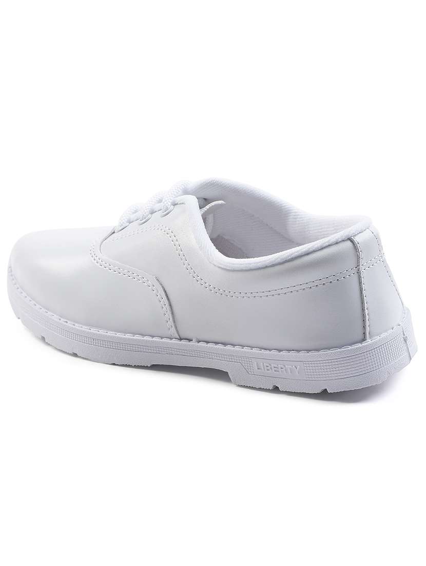 boys solid lace up uniform shoes - 22030407 -  Standard Image - 3