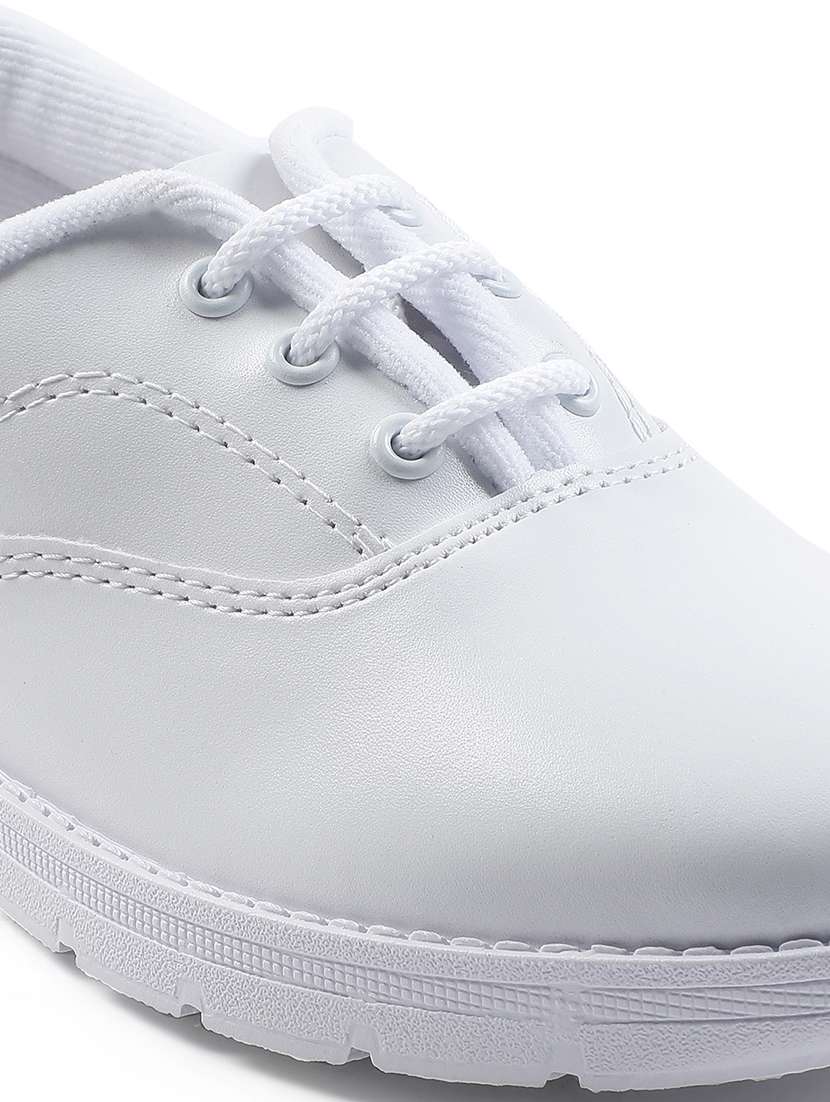 boys solid lace up uniform shoes - 22030407 -  Standard Image - 5