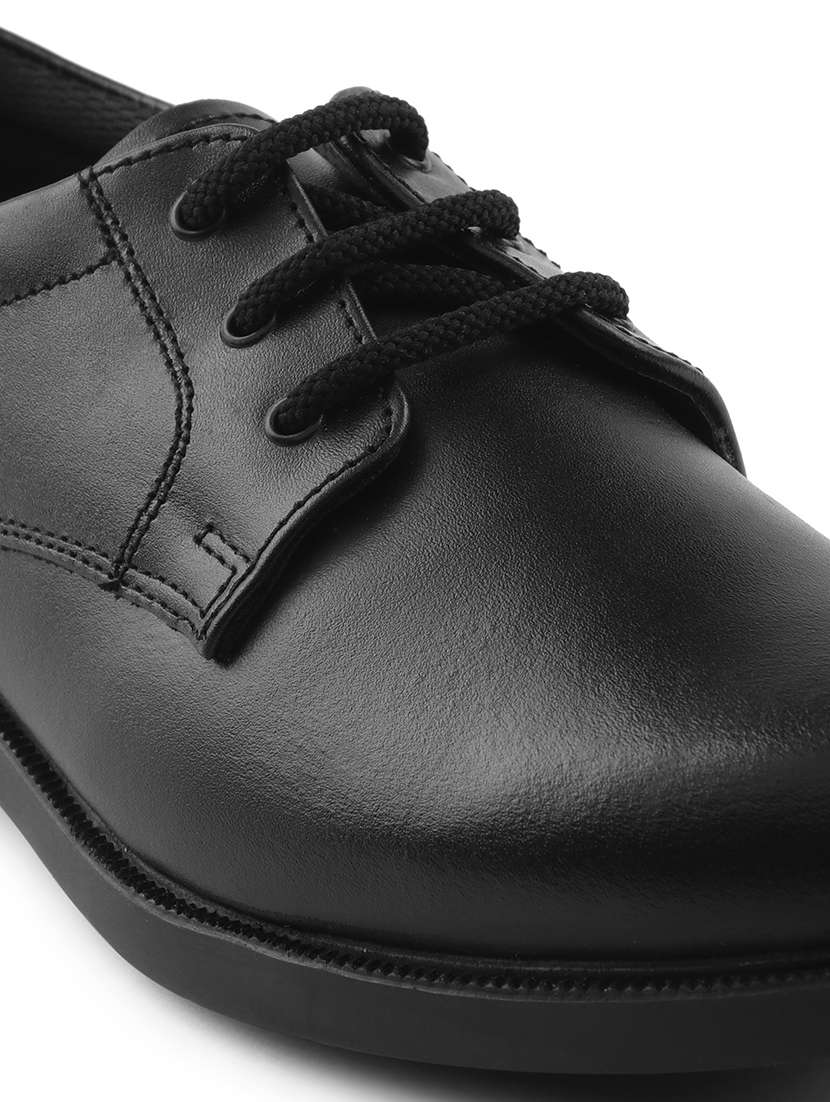 boys solid lace up uniform shoes - 22030408 -  Standard Image - 5
