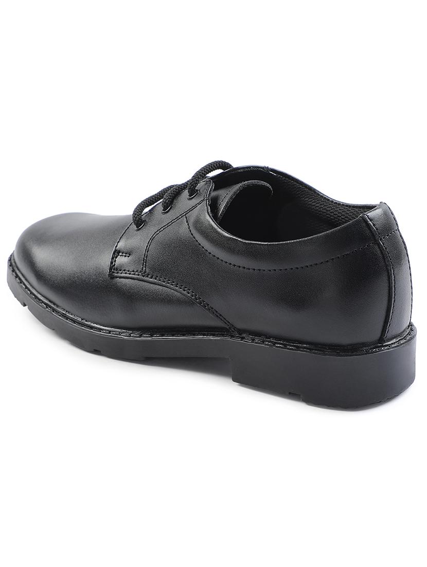 boys solid lace up uniform shoes - 22030417 - Standard Image - 3