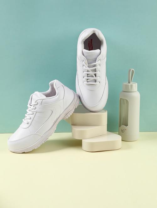 kids solid lace up uniform shoes - 22030422 -  Standard Image - 0