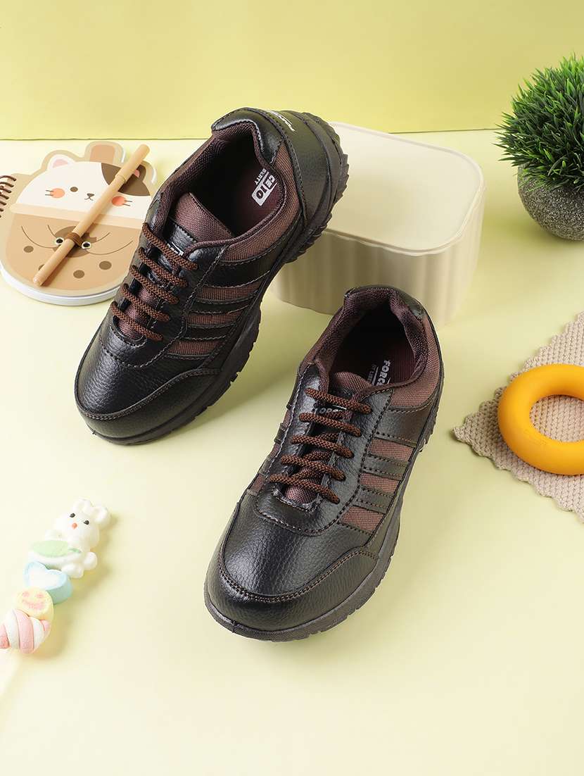 kids solid lace up shoes