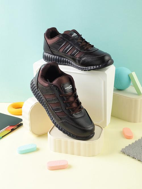 kids solid lace up shoes - 22030427 - Standard Image - 0