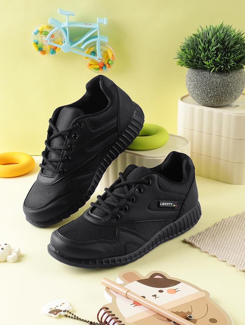 kids solid lace up uniform shoes - 22030428 - Zoom Image - 0