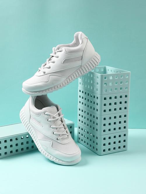 kids solid lace up uniform shoes - 22030435 -  Standard Image - 0