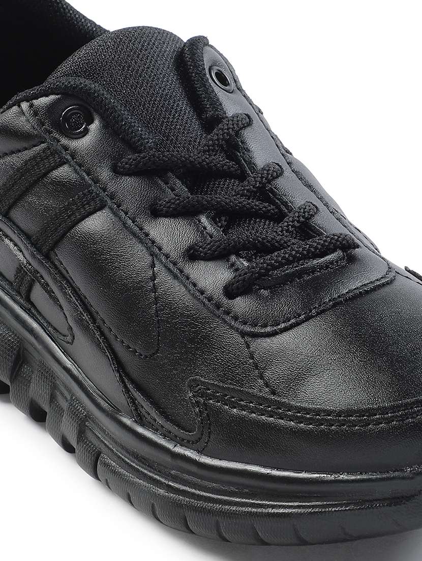kids solid lace up uniform shoes - 22030436 - Standard Image - 5