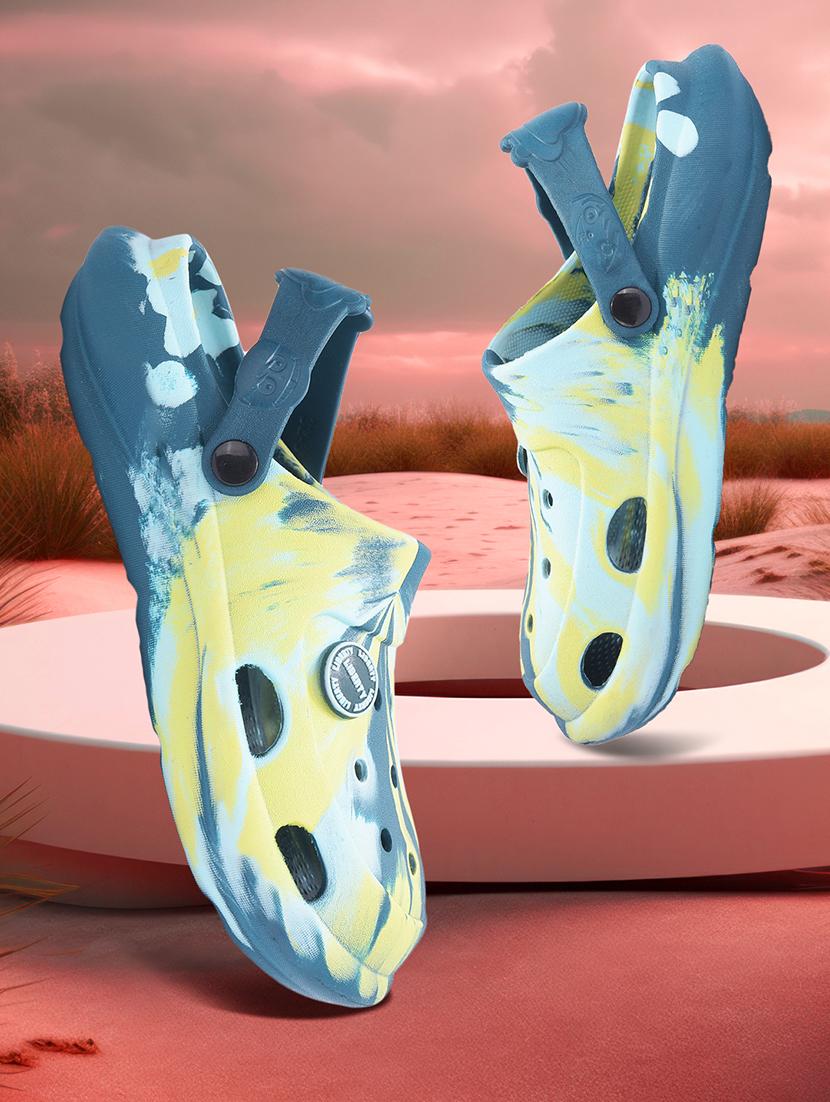 boys printed slip on clogs