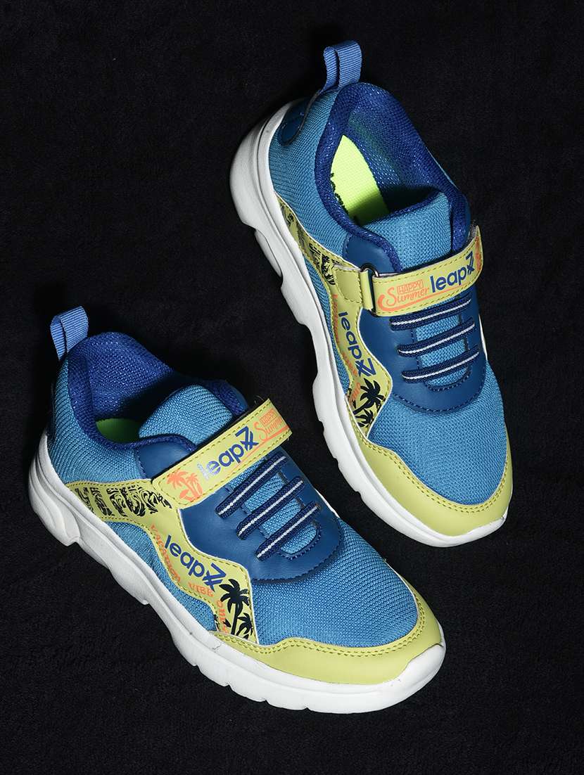 kids blue printed sport shoe