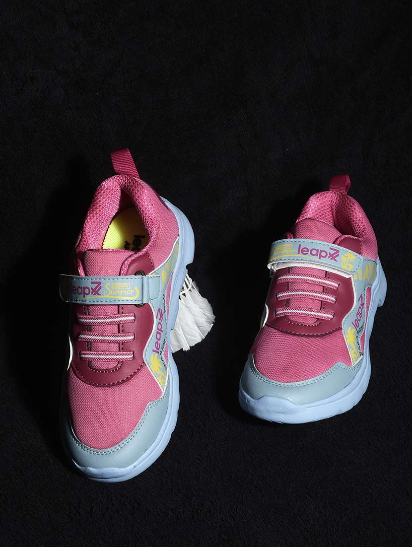 kids pink printed sport shoe