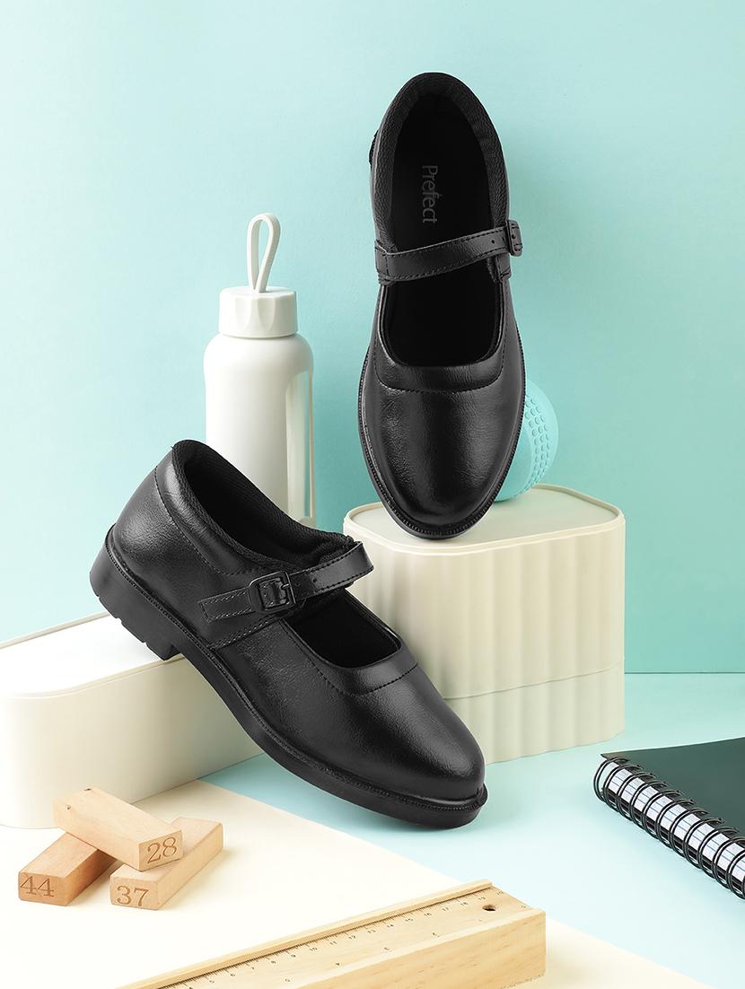 girls solid buckle uniform shoes - 22030533 -  Zoom Image - 0
