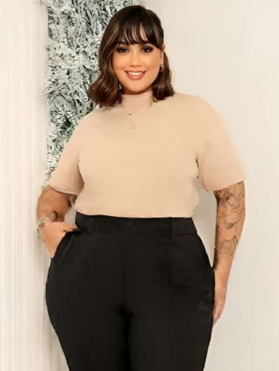 women solid high rise straight trouser - 22030560 -  Zoom Image - 0